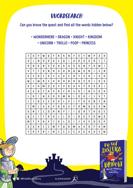 Word search to accompany DO NOT DISTURB THE DRAGONS